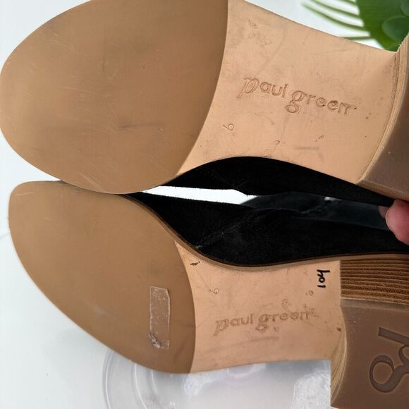 Paul Green Vienna Womens Size 8.5 Shoes Black Suede Ankle Bootie Side Zipper - Picture 11 of 16